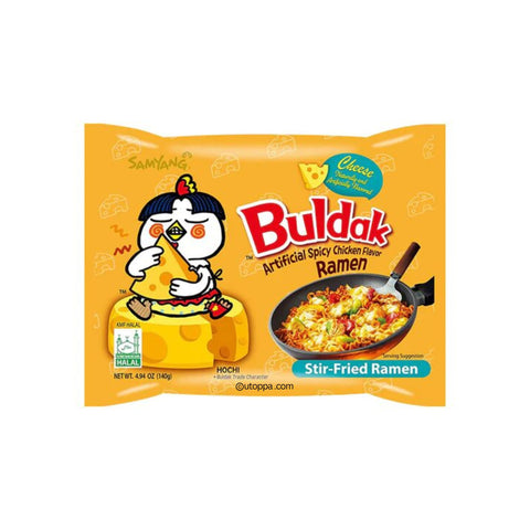 Samyang Buldak Instant Nudeln Gelb Scharfes Huhn Käse Hot chicken cheese 5 x 140 g